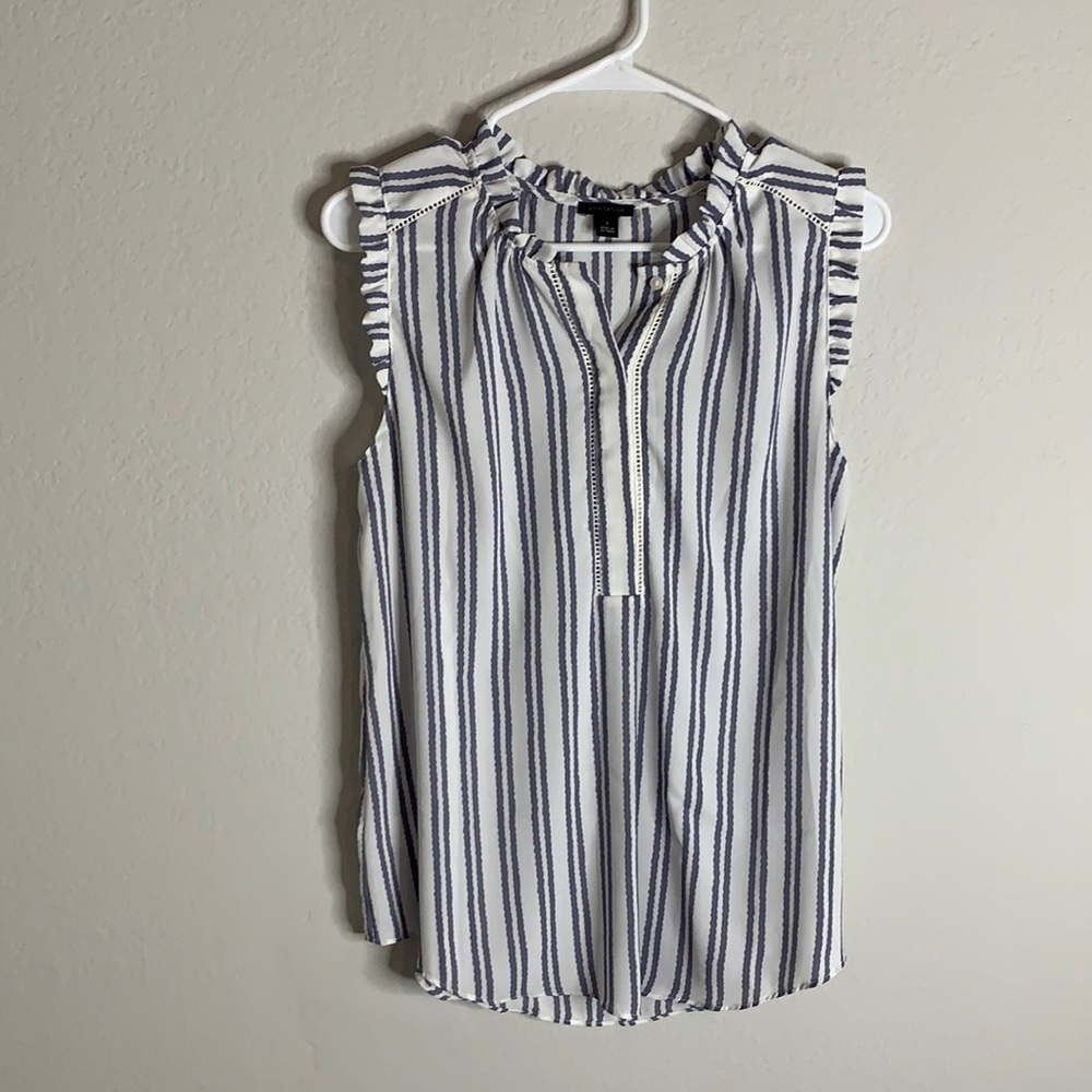 Ann Taylor striped business blouse